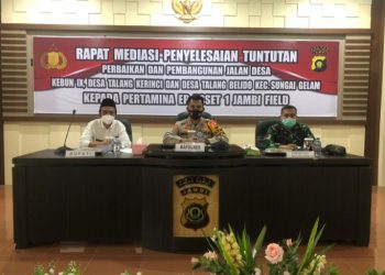 Kapolres Muaro Jambi Mediasi Warga Sungai Gelam Vs Pertamina