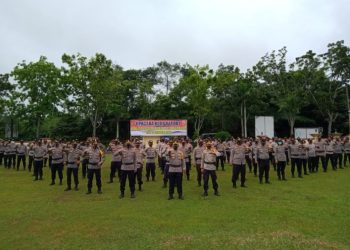 AKBP Ardiyanto Pimpin Upacara Korp Raport Personil Polres Muaro Jambi