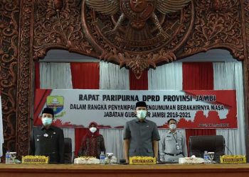 Fachrori Pamit dalam Rapat Paripurna DPRD Provinsi Jambi