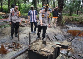 Breaking News.!! Kapolres Muaro Jambi Gasak Aktivitas Ilegal Drilling di Bahar Selatan