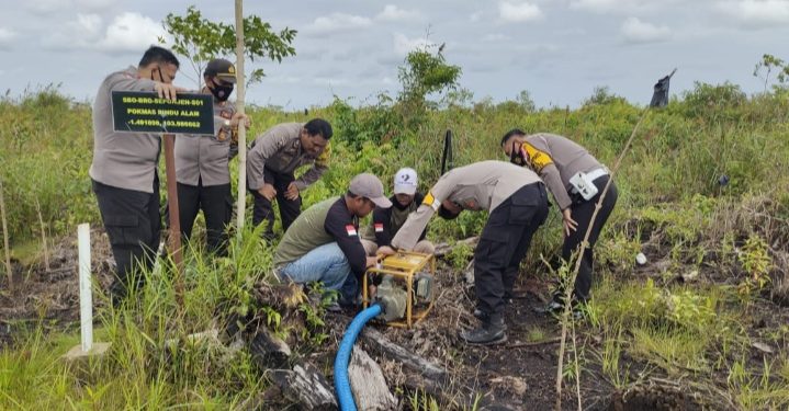 Kapolres Muaro Jambi Tinjau Sumur Bor Kawasan Tahura Desa Seponjen