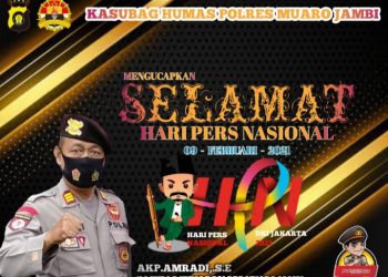 Kasubag Humas Polres Muaro Jambi Mengucapkan “Selamat HUT ke-36 Hari Pers Nasional Kepada Seluruh Insan Pers”