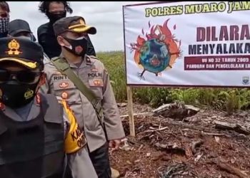 Kapolres Muaro Jambi Pimpin Patroli Cegah Karhutla di Kecamatan Kumpeh Ilir.