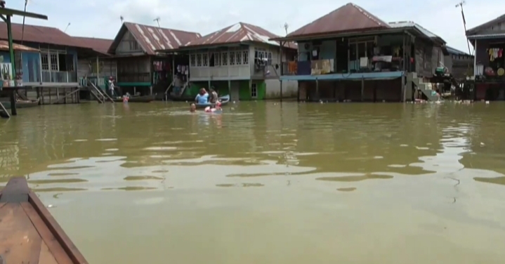 Pulau Pandan Terendam Banjir, Warga Berharap Bantuan Pemerintah