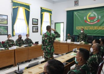 Dandim 0611/Garut Mengikuti Taklimat Awal Tim Pengawas Intern Post Audit ITDAM III/SlW