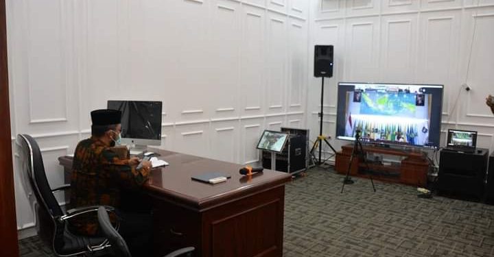 Sekda Ikuti Rakor Penyelenggaraan Perizinan Perusahaan Sistem OSS Bersama Tiga Menteri