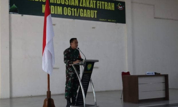 Dandim 0611/Garut Distribusikan Zakat Fitrah Dari Jajarannya