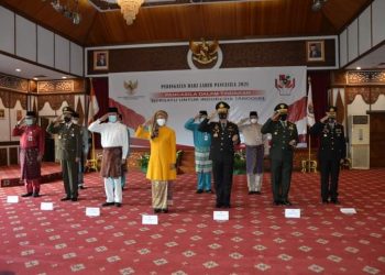 Pj. Gubernur Jambi Ikuti Upacara Peringatan Hari Lahir Pancasila Secara Virtual