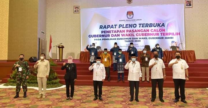 Pj Gubernur Hadiri Rapat Pleno Penetapan Calon Terpilih Pilgub Jambi