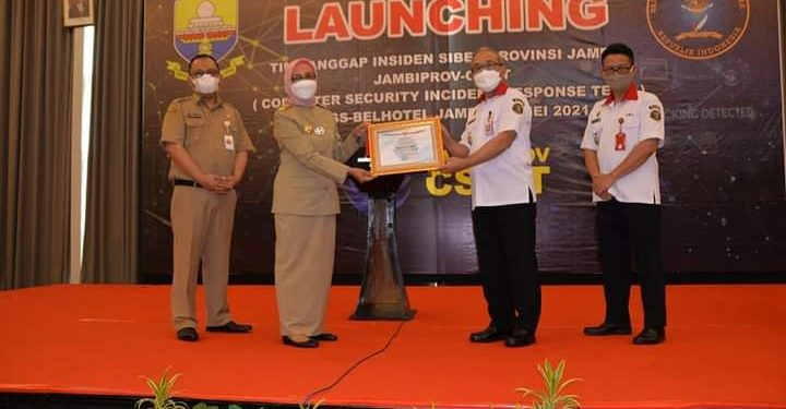 Pj Gubernur Launching Tim Tanggap Insiden Siber Provinsi Jambi