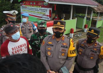 Kapolres Muarojambi Tinjau Kesiapan Kampung Tangguh PPKM Mikro di Desa Pematang Jering