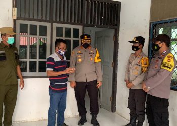 Kapolres Muarojambi Kunjungi Posko PPKM di Desa Kasang Lopak Alai
