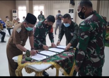 H.Mashuri: TMMD Percepat Laju Pembangunan TMMD ke-111 di Desa Bukit Beringin Kecamatan Bangko Barat Dibuka