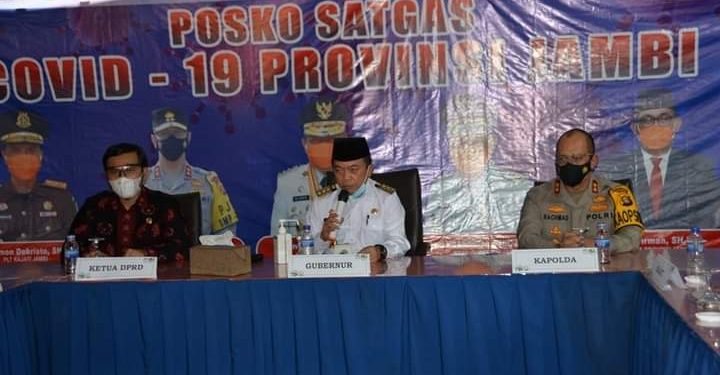 Gubernur Jambi H.Alharis Gerak Cepat Evaluasi Tim Atasi Covid-19 Serta Persiapkan Dana 500 Miliar