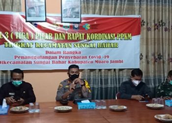 Kapolres Muarojambi Pimpin Rakor PPKM di Sungai Bahar