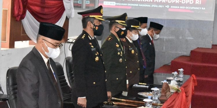 Sambut HUT RI Ke 76, Dandim Hadiri Rapat Paripurna DPRD Merangin