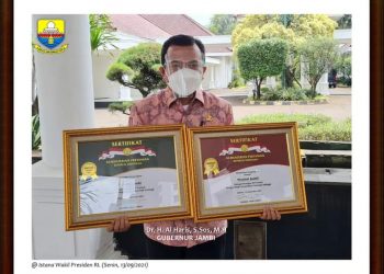 Gubernur Jambi Terima 2 Penghargaan Bidang Pertanian dari Wapres