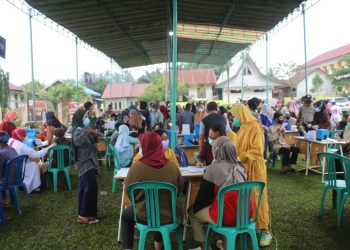 Vaksinasi di Senaung Capai Target 1000 Dosis