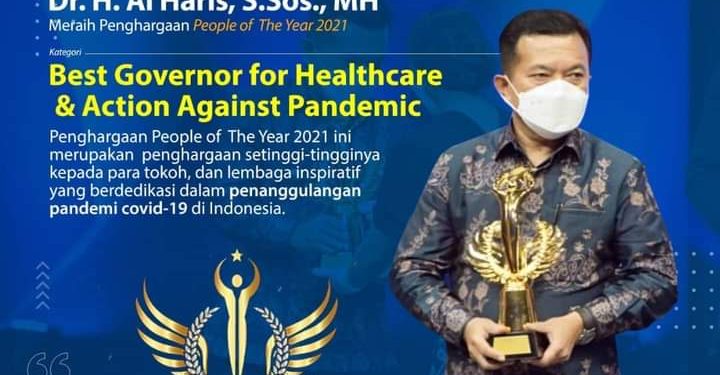 Gubernur Al Haris Raih Penghargaan People Of The Year 2021