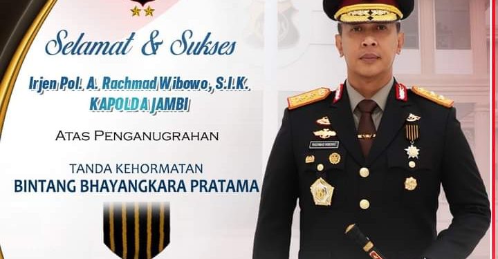 Kapolres Muarojambi Mengucapkan Selamat kepada Kapolda Jambi Atas Penghargaan Bintang Bhayangkara Pratama Dari Presiden RI 