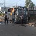 Ngerii, Tabrakan Bus SPN Polda Jambi Vs Truk Kayu,Satu Tewas