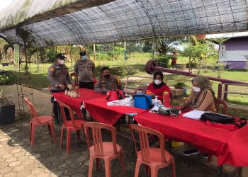 Kapolres Muarojambi Tinjau Vaksinasi Libur Nataru di Objek Wisata
