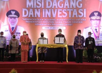 Jambi – Jatim Tanda Tangani MoU Misi Dagang Dan Investasi