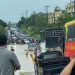 Banjir Genangi Jalan Jambi-Palembang KM 13 Pondok Meja, Sebabkan Kendaraan Mogok