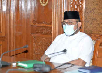 Sekda Ikuti Rakor Pengendalian Harga Pangan Secara Virtual