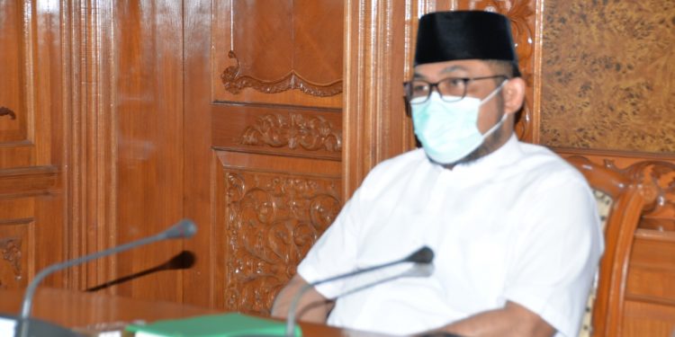 Sekda Ikuti Rakor Pengendalian Harga Pangan Secara Virtual