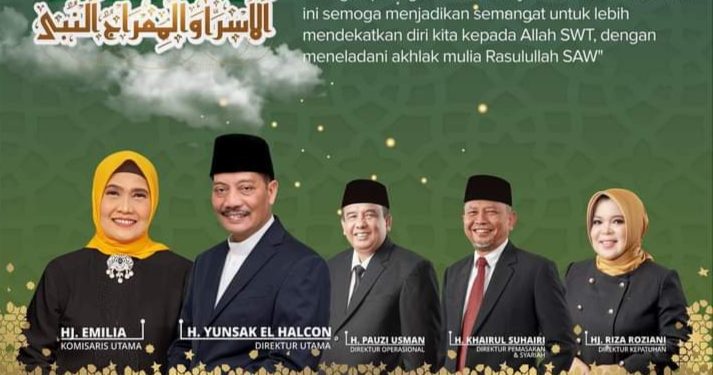 Dirut Bank Jambi Mengucapkan Selamat Memperingati Isra Mi’raj Nabi Muhammad SAW 1443 H