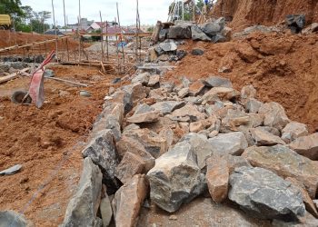 Pembangunan Proyek Proteksi Switchyard GITET Senilai 2 M di Bangko, Diduga Asal Jadi