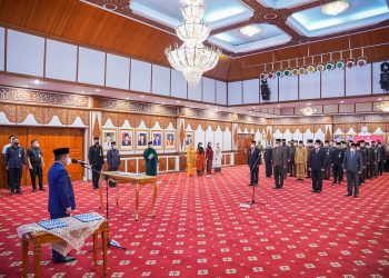 Al Haris Lantik Empat Pejabat Pimpinan Tinggi Pratama