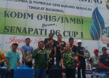 Sukses, Lomba Burung Berkicau Senapati 96 Cup I di Makodim 0415/Jambi 