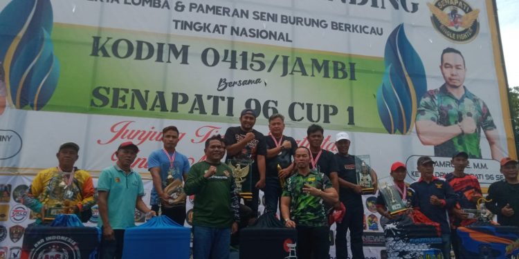 Sukses, Lomba Burung Berkicau Senapati 96 Cup I di Makodim 0415/Jambi 