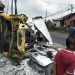 Truk Box Ringsek Akibat Lakalantas di Jalan Raya Kertek – Parakan