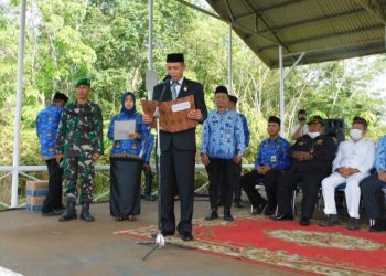 Waka DPRD Muarojambi Ahmad Haikal S.IP Bacakan Teks Proklamasi HUT RI ke 77 
