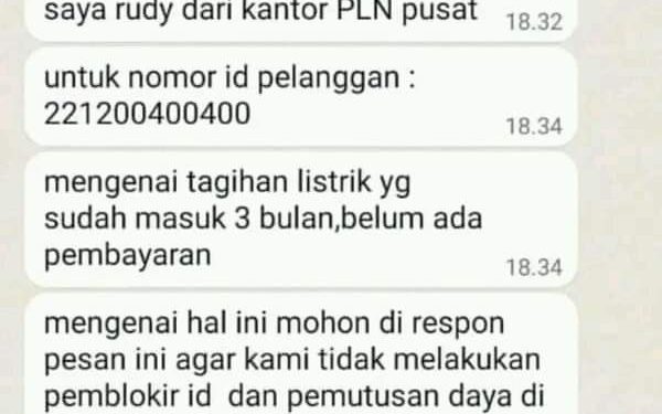 Hati-hati Modus Penipuan Ngaku dari PLN, Bisa Sedot Uang di Rekening 