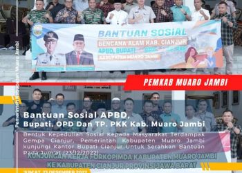 Pemkab Muarojambi Memberikan Bantuan Sosial Langsung Untuk Bencana Alam Gempa Cianjur