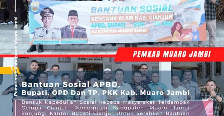 Pemkab Muarojambi Memberikan Bantuan Sosial Langsung Untuk Bencana Alam Gempa Cianjur