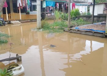 Banjir Rob Rendam Pemukiman Warga di Nipah Panjang