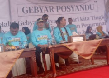 Ahmad Haikal Bersama Bachyuni Deliansyah Hadiri Gebyar Posyandu di Mestong