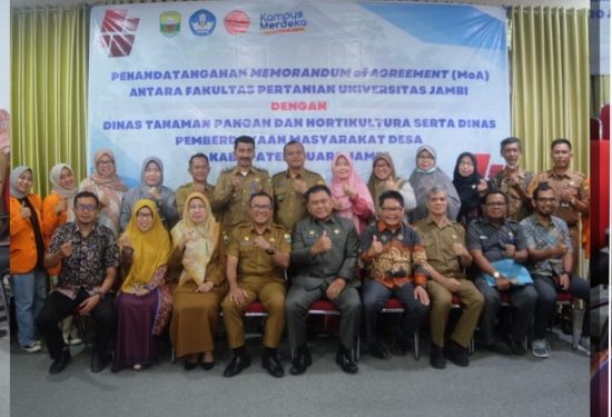 Sekda Hadiri Penandatanganan MoA Antara Pemkab Muaro Jambi Dengan Fakultas Pertanian Unja