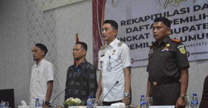PJ Bupati Hadiri Rekapitulasi dan Penetapan Daftar Pemilih Tetap Tingkat Kabupaten Muaro Jambi