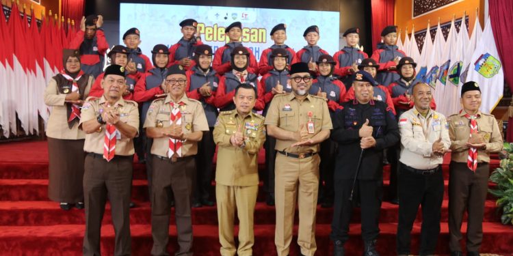 Gubernur Al Haris Lepas Kontingen Pramuka Jambi Ikuti Lomba Tingkat V Nasional