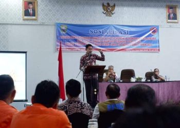 PJ Bupati Muaro Jambi Menutup Sosialisasi Penyelenggaraan Rehabilitasi dan Rekonstruksi Penanganan Pasca Bencana