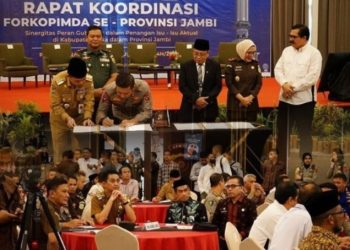 Pj Bupati Bachyuni Hadiri Rakor Forkompimda se-Provinsi Jambi 