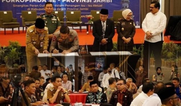 Pj Bupati Bachyuni Hadiri Rakor Forkompimda se-Provinsi Jambi