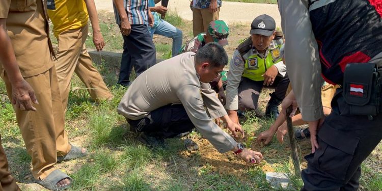 Polsek Bahar Selatan Hijaukan Wilayahnya dengan Menanam Puluhan Pohon