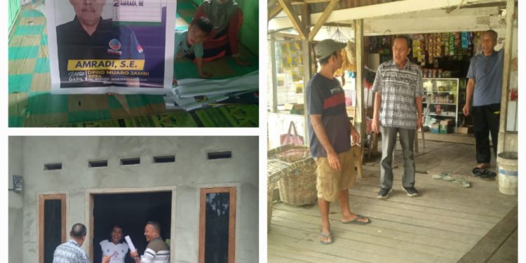 Amradi Kunjungi Warga di Kemingking dan Sekumbung